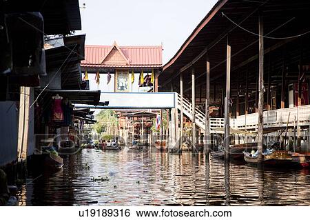 Thailand, Bangkok, Floating Market View Large Photo Image Stock Photograph - Thailand, Bangkok, Floating Market. Fotosearch