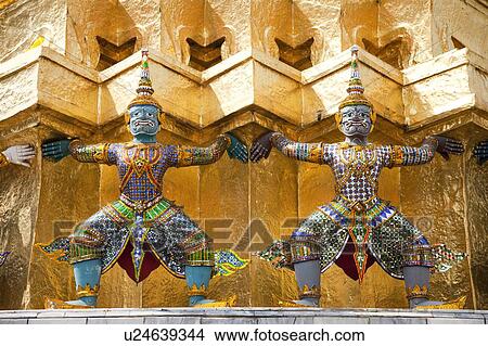Picture - Thailand, Bangkok, Grand Palais, Wat Phra Kaeo. Fotosearch