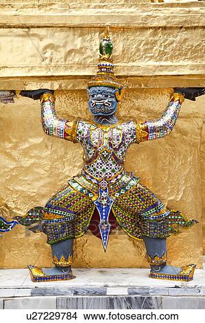 Picture - Thailand, Bangkok, Grand Palais, Wat Phra Kaeo. Fotosearch