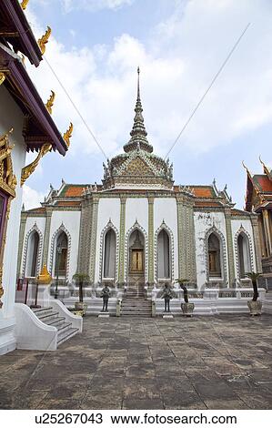 Stock Image - Thailand, Bangkok, Grand Palais, Wat Phra Kaeo, Dusit Throne Hall. Fotosearch