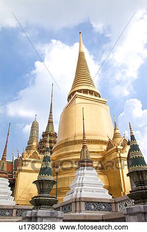 Stock Photo - Thailand, Bangkok, Grand Palais, Wat Phra Kaeo. Fotosearch