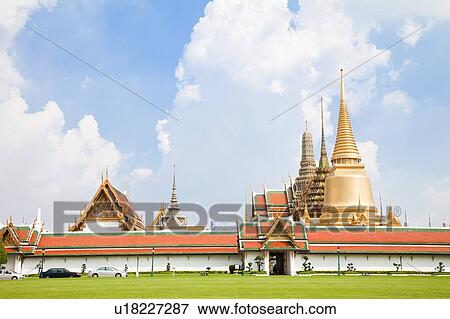 Thailand, Bangkok, Grand Palais, Wat Phra Kaeo View Large Photo Image Stock Photo - Thailand, Bangkok, Grand Palais, Wat Phra Kaeo. Fotosearch