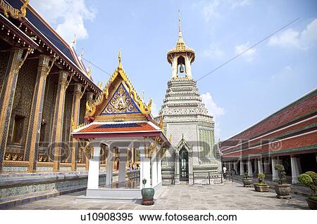 Thailand, Bangkok, Grand Palais, Wat Phra Kaeo View Large Photo Image Stock Photography - Thailand, Bangkok, Grand Palais, Wat Phra Kaeo. Fotosearch