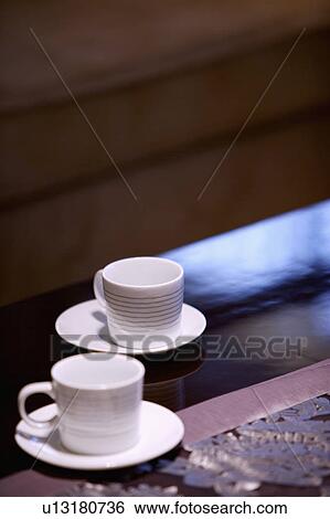 Two Coffee Cups View Large Photo Image Stock Photograph - Two Coffee Cups. Fotosearch