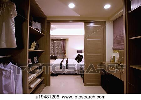 Stock Photograph - Walk-In Closet, Interior Design,. Fotosearch