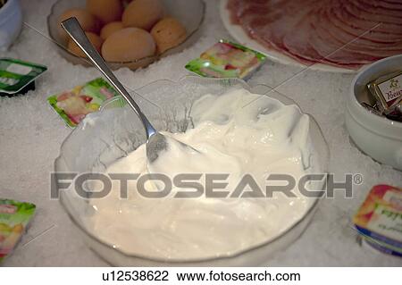 Yogurt in a bowl View Large Photo Image Stock Image - Yogurt in a bowl. Fotosearch
