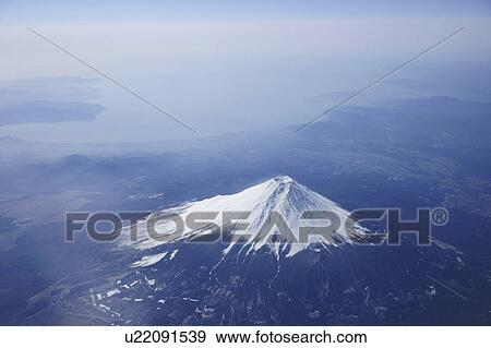 Stock Photo - Aerial view of Mt. Fuji. Fotosearch