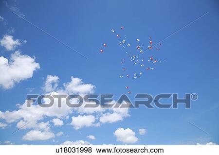 Stock Photo - Balloons in the sky. Fotosearch