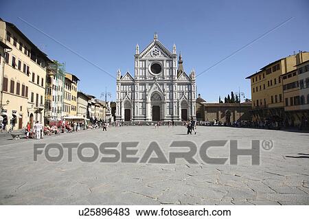 Stock Image - Basilica di Santa Croce, Florence, Italy. Fotosearch