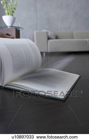 Stock Image - Book on floor, close up, Tokyo prefecture, Japan. Fotosearch