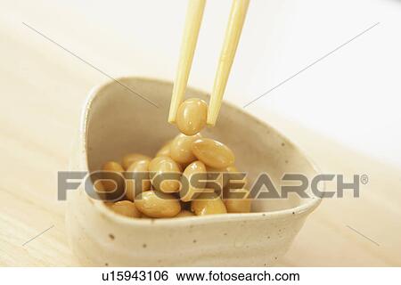 Bowl of fried soybeans, close up View Large Photo Image Stock Photograph - Bowl of fried soybeans, close up. Fotosearch