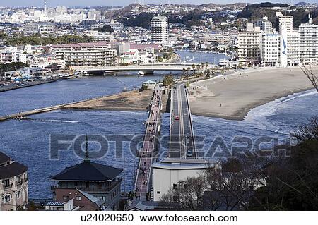Stock Image - Bridge at Enoshima. Fotosearch