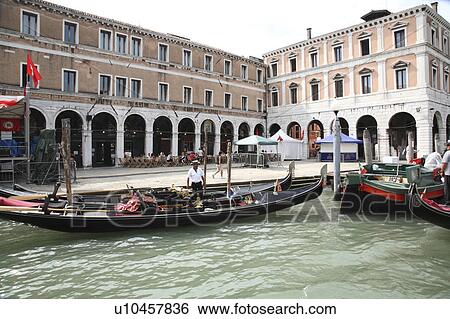 Stock Photograph - Canal and cityscape. Fotosearch
