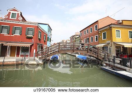 Stock Photography - Canal at Burano island. Fotosearch
