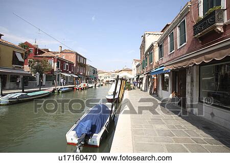 Stock Image - Canal of Murano, Venice, Italy. Fotosearch