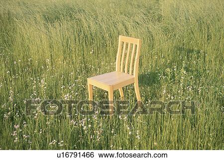 Chair in the meadow View Large Photo Image Stock Photograph - Chair in the meadow. Fotosearch