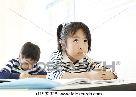 Children studying at cram school View Large Photo Image Stock Photo - Children studying at cram school. Fotosearch
