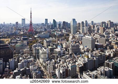 Stock Photo - Cityscape of Minato Ward. Fotosearch