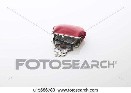 Coins spilling out from wallet View Large Photo Image Stock Image - Coins spilling out from wallet. Fotosearch
