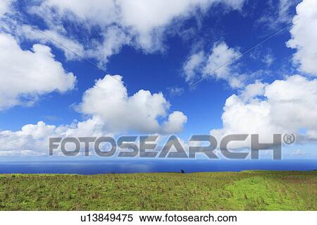 Cumulus Clouds Over Sea, Hawaii, USA View Large Photo Image Stock Photography - Cumulus Clouds Over Sea, Hawaii, USA. Fotosearch
