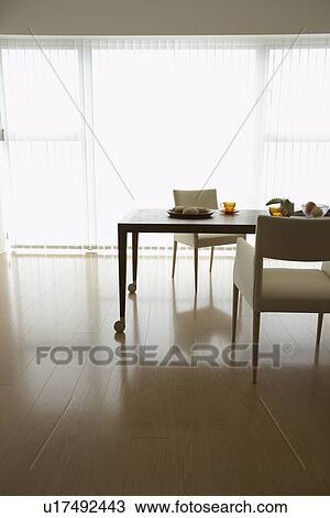 Stock Image - Dining room, Tokyo prefecture, Japan. Fotosearch