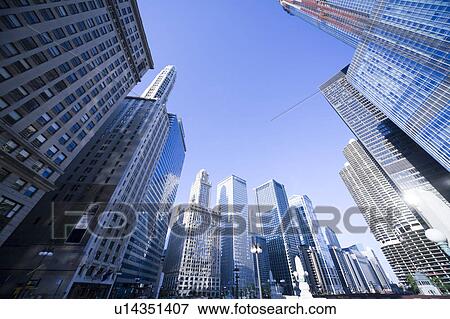 Downtown Chicago View Large Photo Image Stock Photo - Downtown Chicago. Fotosearch