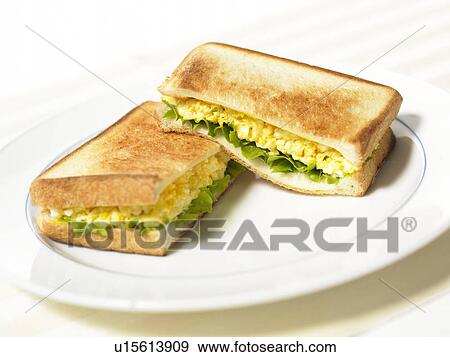 Egg and lettuce sandwich View Large Photo Image Stock Photo - Egg and lettuce sandwich. Fotosearch