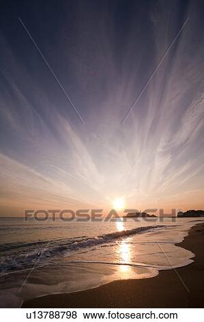 Stock Photo - Enoshima Island at dusk. Fotosearch