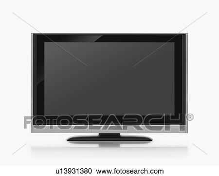Stock Image - Flat screen TV. Fotosearch