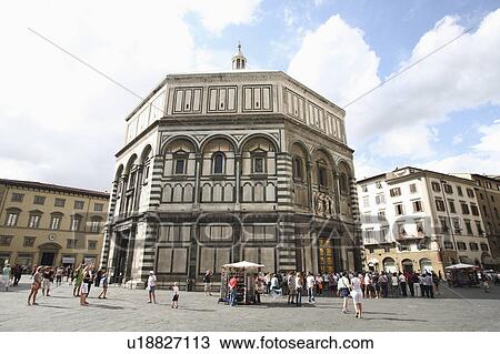 Stock Image - Florence Baptistery, Florence, Italy. Fotosearch