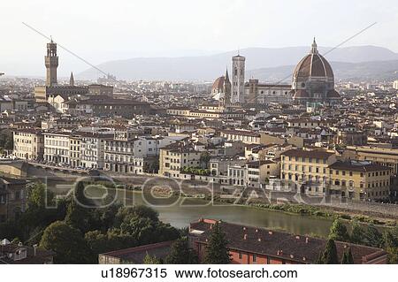 Florence Skyline, Florence, Italy View Large Photo Image Stock Photography - Florence Skyline, Florence, Italy. Fotosearch