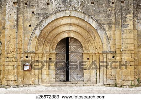 Stock Photo - Front Gate of Cloister, Dordogne, France. Fotosearch