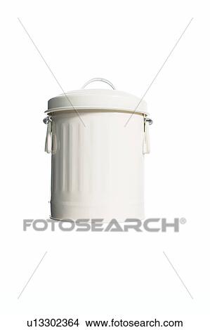 Picture - Garbage can with lid. Fotosearch
