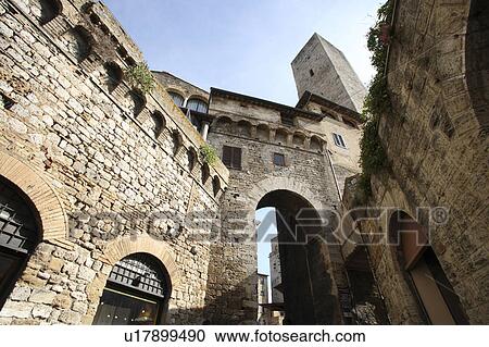 Stock Image - Gate of Town, San Gimignano, Italy. Fotosearch