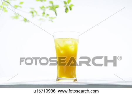 Stock Photograph - Glass of orange juice. Fotosearch