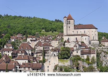 Houses with Red Roof, Lot, Cahors, St. Cirq Lapopie View Large Photo Image Picture - Houses with Red Roof, Lot, Cahors, St. Cirq Lapopie. Fotosearch