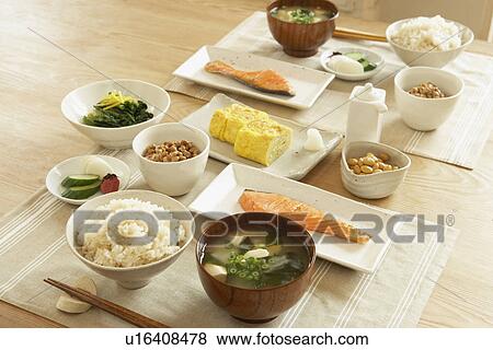 Stock Photo - Japanese breakfast. Fotosearch