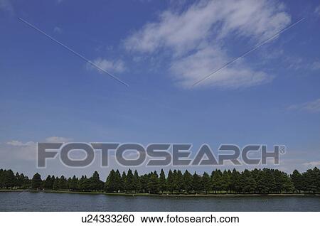 Stock Image - Mizumoto park in summer. Fotosearch