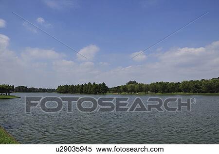 Stock Photography - Mizumoto park in summer. Fotosearch