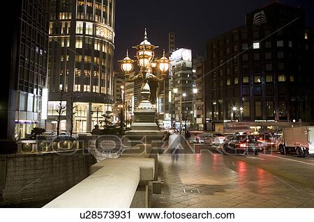 Nihonbashi Bridge at night View Large Photo Image Stock Image - Nihonbashi Bridge at night. Fotosearch