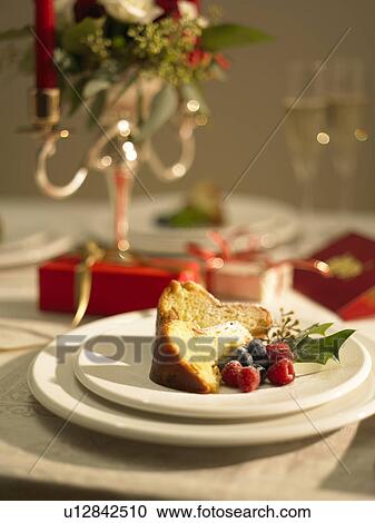 Stock Image - Plate of cake. Fotosearch