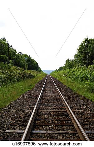 Stock Photograph - Railroad track. Fotosearch