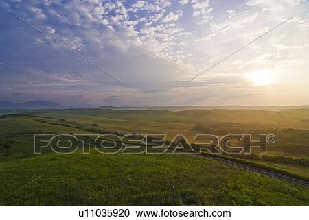 Stock Image - Ranch in the morning. Fotosearch