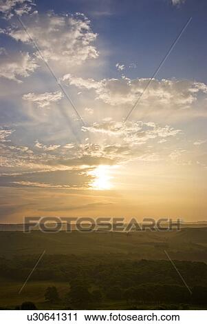 Stock Image - Ranch in the morning. Fotosearch