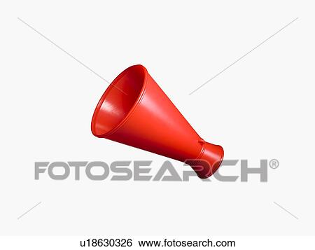 Stock Photograph - Red megaphone. Fotosearch