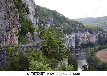 Road at Palisade, Cahors, St. Cirq Lapopie, France View Large Photo Image Stock Photo - Road at Palisade, Cahors, St. Cirq Lapopie, France. Fotosearch