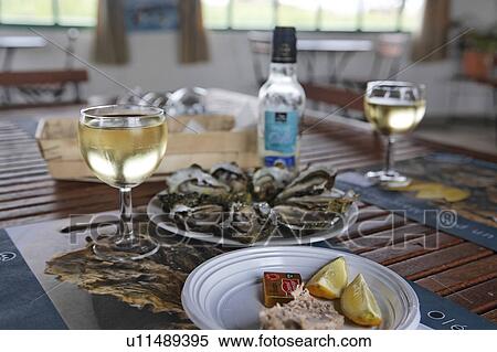 Stock Photography - Seafood on the Table, Charente Maritime, France. Fotosearch