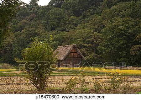 Stock Image - Shirakawago village. Fotosearch