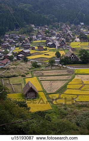 Stock Photo - Shirakawago village. Fotosearch