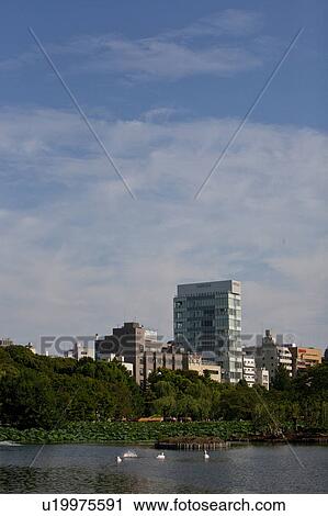 Stock Image - Skyline of Ueno. Fotosearch